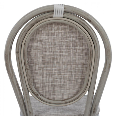 Karrige alumini stil bambuje, textilene, 45×57×88 cm (HM5109), gri