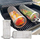 Shportë grilli cilindrike BBQ, çelik inoks, 20 cm, ngjyrë argjendi