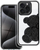Futera Teddy Bear për iPhone 16 Pro Max, PU TPU, e zezë
