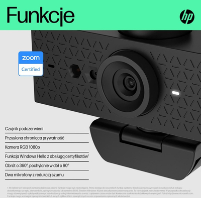 HP Webcam 620, FHD, црна