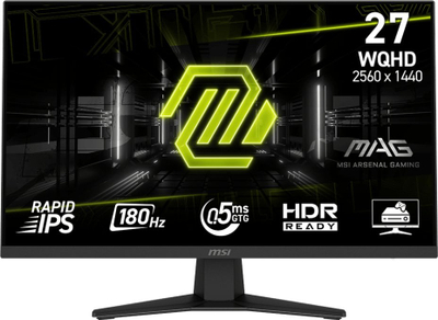 Гејминг монитор MSI MAG 274QF, 27\", WQHD, 180Hz, Adaptive Sync, Open Box