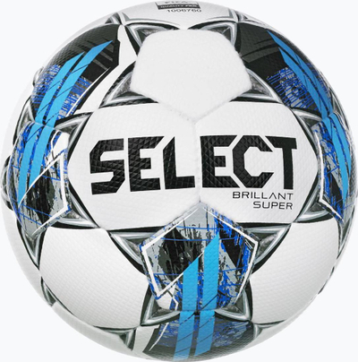 Фудбалска топка Select Brillant Super, за тренинг и натпревари, бела со црни детали