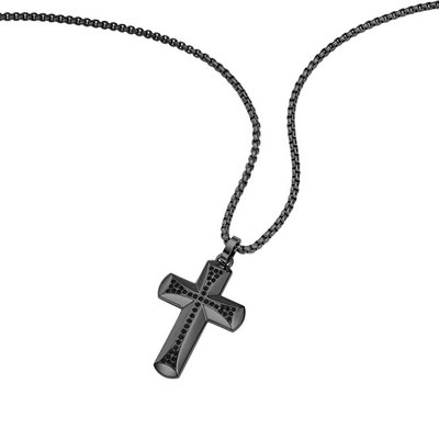 Qafore për meshkuj Police Cross, e zezë