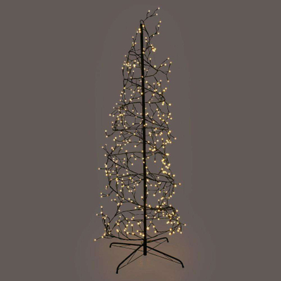 Pemë dekorative LED Nampook Boom Spiral, 360 LED, dritë e ngrohtë, e zezë