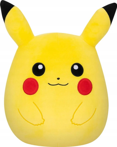 Lodër pelushi Squishmallows Pokémon Pikachu, 10\", shumë e butë, e verdhë