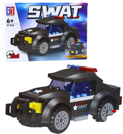 Set blloqesh ndërtimi LEAN Toys SWAT 2 në 1, 92-117 copa, mjete transporti