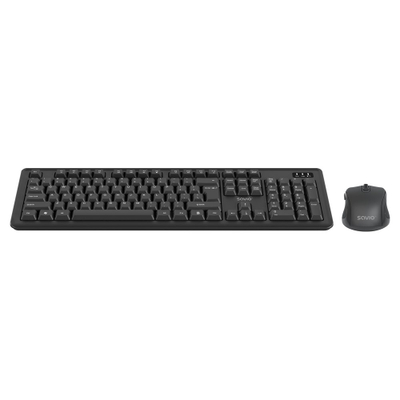 Tastierë SAVIO KB-04, me kabllo USB, layout US, e zezë