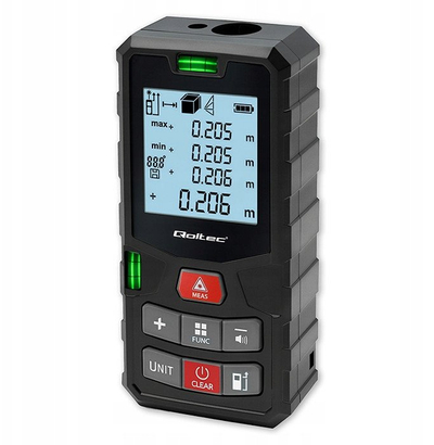 Ласерски мерач на растојание Qoltec Precise, дигитален, 50m, LCD екран со осветлување