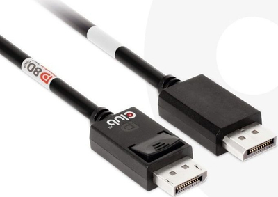 Kabllo DisplayPort Club 3D CAC-1091, DP 2.1, 4K 120Hz 8K 60Hz, 1.2m, e zezë