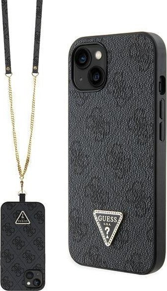 Këllëf telefoni Guess GUHCP14SP4TDSCPK, për iPhone 14 6.1", Crossbody 4G, i zi