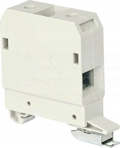Bllok terminali POKOJ ZG-G35, 1-polësh, 125A 690V, gri