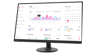 Monitor Lenovo D32-40 80, 31.5", 1920 x 1080, Full HD, 60 Hz, i zi
