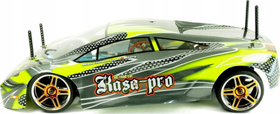 Makinë me telekomandë Kasa Pro M Touring Car, 1:10, brushless 2.4 GHz 4WD, jeshile e hirtë