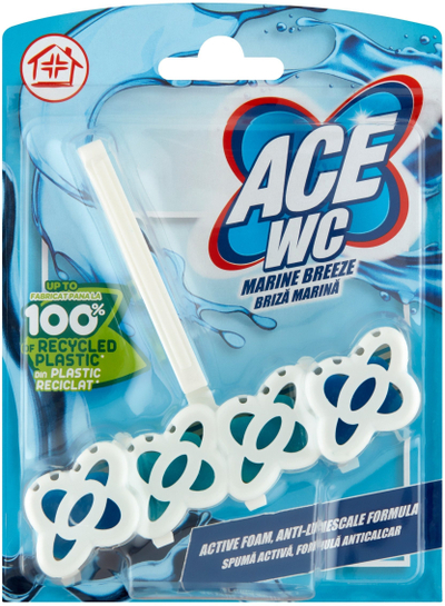 Блок за тоалет Ace WC Marine Breeze, закачалка, мирис на море