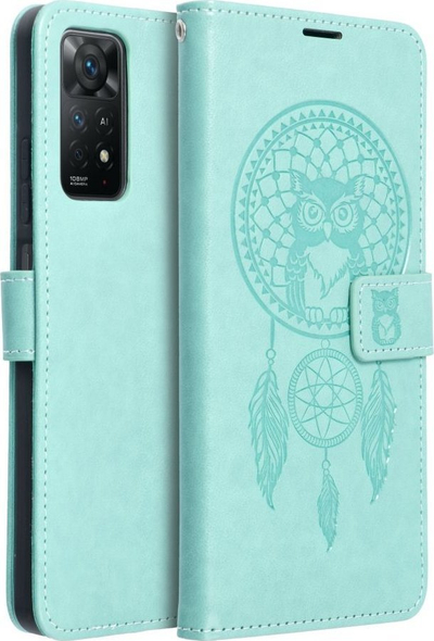 Këllëf telefoni Mezzo Book Dreamcatcher për Xiaomi Redmi Note 11, magnetik, me xhepa, rozë