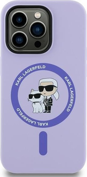 Mbulesë telefoni Karl Lagerfeld KLHMP14LSCMKCRHU, për iPhone 14 Pro 6.1", hardcase, vjollcë
