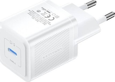 Karikues muri Vention GaN, 20W, USB C PD3.0 QC3.0, i bardhë