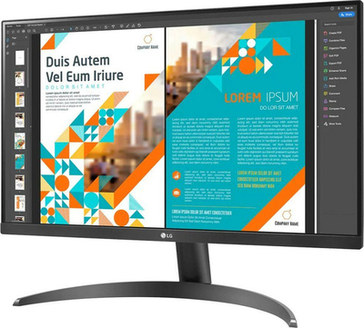 Monitor LG 24QP500-B, 23.8 ", 2560 x 1440 (WQHD), i zi