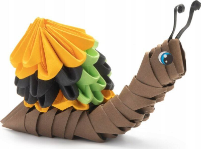 Set kreativ 3D origami HQ Invento Kërmilli, 132 copë, për kalamaj 8+