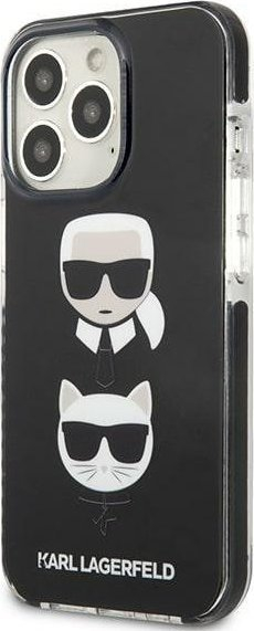 Futrollë Karl Lagerfeld Karl &amp; Choupette Head për iPhone 13 Pro Max, 6.7", hardcase, e zezë
