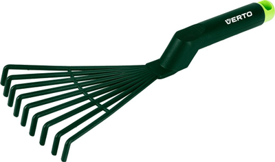 Grabulë kopshti Verto 15G411, plastike, dorezë ergonomike, jeshile e errët