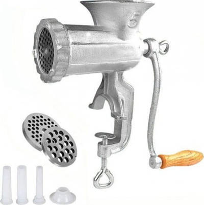 Mulli mishi Zilner ZL-5201, me dorë, trup metalik, ngjyrë argjendtë