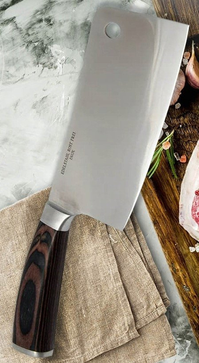 Satër kuzhine Maestro, teh 17.5 cm, çelik inox, dorezë druri