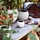 Set vazo dekorative Capi Europe Ball Rib, 3 copë, fiberglas, ngjyrë krem