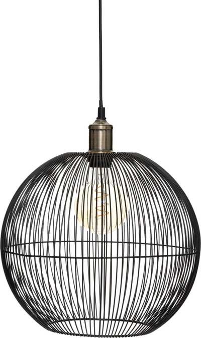Llambadar varëse AUDREY, diametër 40cm, stil industrial, i zi