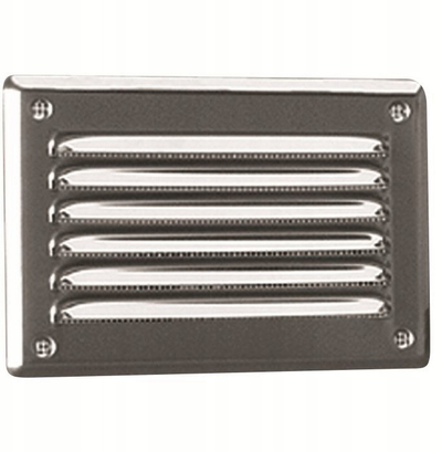Grilë ventilimi metalike Ventika WX907CHR, me rrjetë, 100 x 165 mm, krom