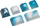 Set keycaps Traitors AURORA, për tastierë mekanike, profil standard, blu e bardhë