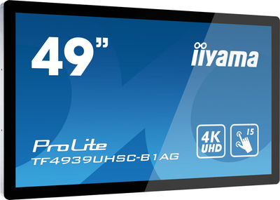 Ekran interaktiv Iiyama ProLite TF4939UHSC-B1AG, 49\", 4K UHD, IPS, i zi