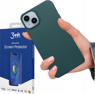 Kapak telefoni 3mk Matt Case për Samsung Galaxy A23 5G, TPU i butë, antirrëshkitës, jeshile e errët