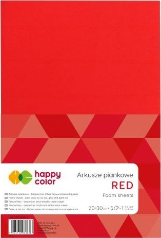 Fletë shkumëzimi GDD Happy Color A4, set me 5 copa, e kuqe