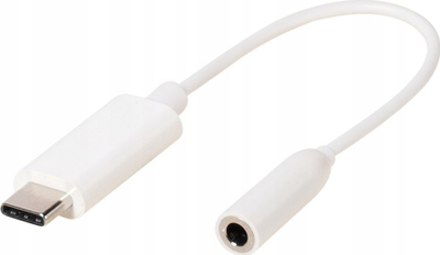 Adapter audio Vivanco USB C në 3.5mm, 0.1m, me DAC, i bardhë