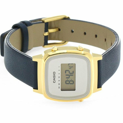 Orë digjitale për femra Casio Vintage LA670WEFL-2EF, e kaltër/artë