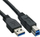 Kabllo InLine USB-A - USB-B, 3m, e zezë