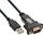 Kabllo USB InLine USB A në RS 232, adapter serial, 0.25m, i zi