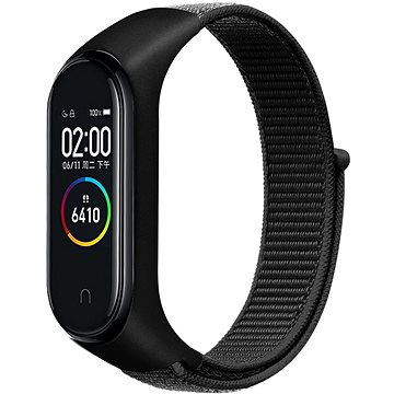 Byzylyk najloni Eternico Airy për Xiaomi Mi Band 5 6 7, i ajros, i rregullushem, i zi