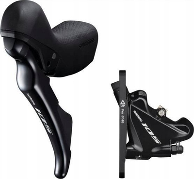 Set frenash hidraulike për rrugë Shimano 105, ICE Technologies, J-kit, ngjyrë e zezë
