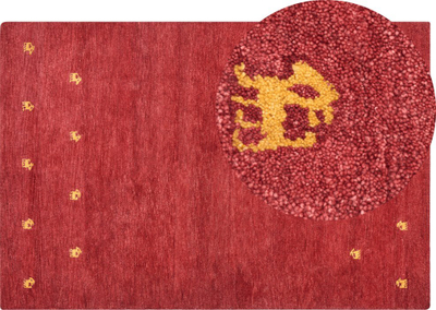 Tapet leshi YARALI Wool Gabbeh, 200x300 cm, i kuq