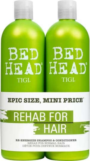 Set shampoje dhe balsami Bed Head Rehab for Hair Re Energize, 2 x 750ml