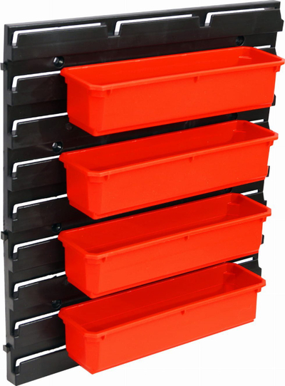 Set organizues muri Qbrick System Wall, 5 copë, kuti të gjata, i zi