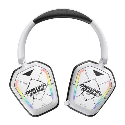 Kufje gaming Onikuma BT883, wireless 2.4G Bluetooth, RGB, të bardha