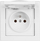Prizë e brendshme hermetike Jowisz Single, IP44, 16A 250V, e bardhë