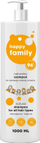 Shampo për flokë Happy Family Natural, për të gjitha llojet e flokëve, 1000 ml