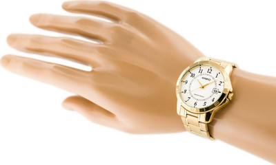 Orë dore Casio MTP-V004G-7B, çelik inox, kuarc, ngjyrë ari
