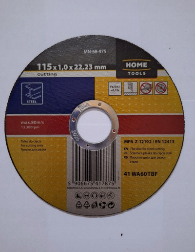 Disk prerës çeliku Tyrolit 115x1.0x22.23 mm, set me 25 copa, i sheshtë