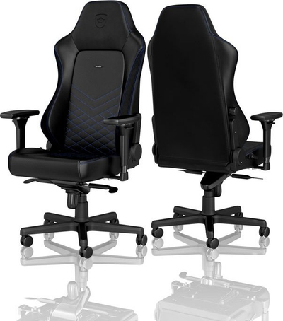 Karrige gaming noblechairs HERO, suport lumbal i rregullueshëm, lëkurë PU, e zezë blu