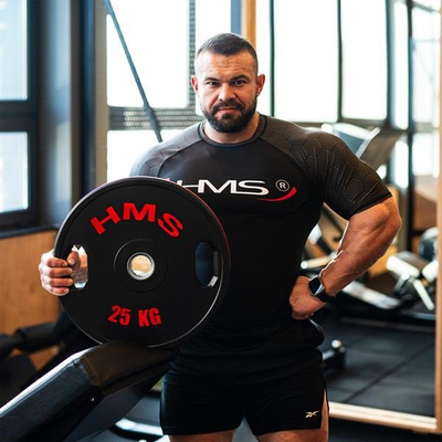 Сет тегови HMS, 10 парчиња, 150kg, челик со гумена обвивка